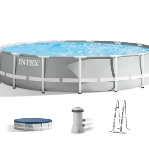Pool Intex® Prism Frame Premium 26724, filtru, pompa, scara, prelata, prelata de jos, 4,57x1,07 m Super ofertă