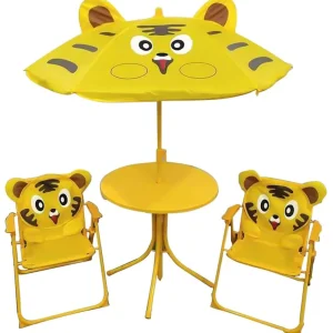 Reducere specială Set LEQ MELISENDA Tigru, tigru, umbrela de soare 105 cm, masa 50 cm, 2 scaune, copii
