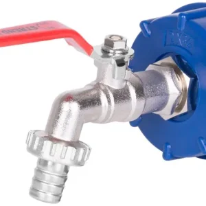 Plată sigură Set Strend Pro, supapă 1/2"; (reducere Zn 3/4";) + reducere din plastic 60 mm + ieșire 3/4";, pentru rezervor IBC