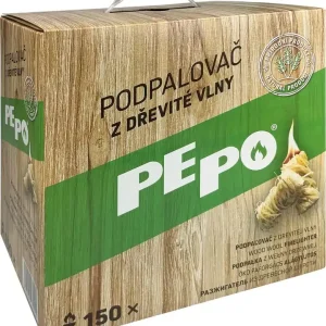 Brichetă din lână de lemn PE-PO®, 150 buc, brichetă pentru grătare, sobe, seminee, cuptoare Plată sigură