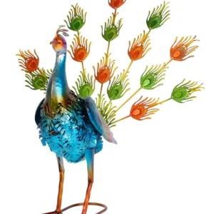 Mai ieftin Decor MagicHome Mecco, Păun, tablă, 49x35,5x53 cm