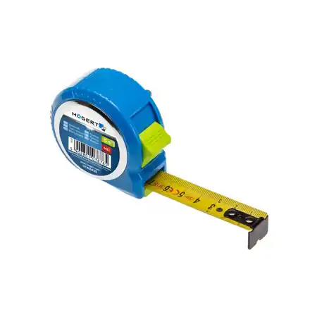 Banda metrica de buzunar din otel cu revenire automata a benzii si blocare 5m, 25mm Hoegert Ofertă exclusivă