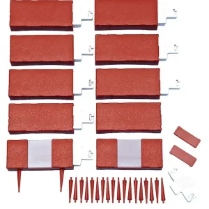 Bord de grădină Strend Pro GE089, 20x9x4 cm, PP, Solar, LED, pachet. 10 buc, lungime aprox 2,20 m Reducere de preț