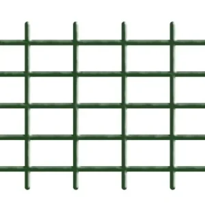 Grilă de grădină MEK6 145x42,5 cm, 4/4,7 mm, PVC / oțel, suport flori, verde, horticultură Livrare gratuită