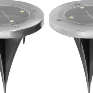 Lampă solară Gruid, 115x140 mm, 4 LED-uri, AA, pachet de 2 Ofertă exclusivă