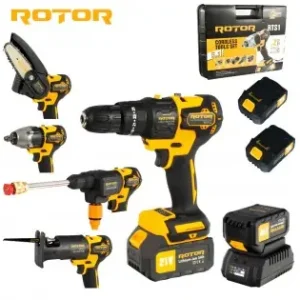 Cumpără acum Multifunctional 5 in 1 pe acumulator ROTOR RTS1, 24000 rot/min, 21V/3Ah, Brushless