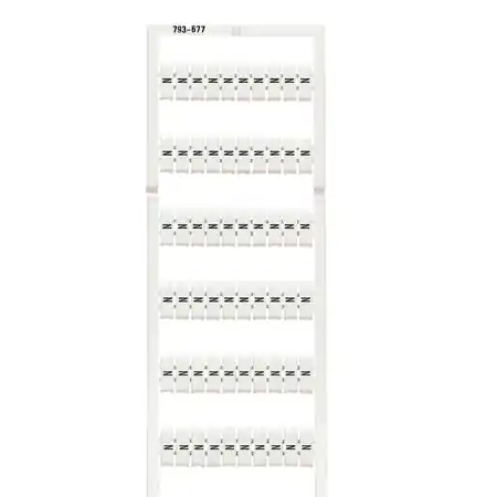 WMB marking card; as card; MARKED; N (100x); not stretchable; Vertical marking; snap-on type; white Wago Retur gratuit