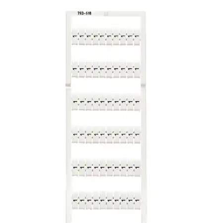 Reducere specială WMB marking card; as card; MARKED; 1 / 2 (50 each); not stretchable; Vertical marking; snap-on type; white Wago