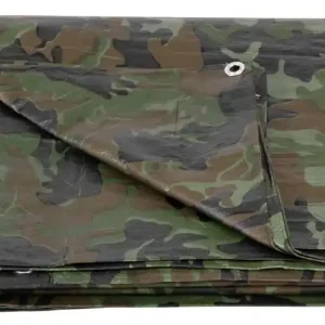 Prelata Khaki 4x6 m, 80 g/m, acoperire, masline/camuflaj Preferatul clienților