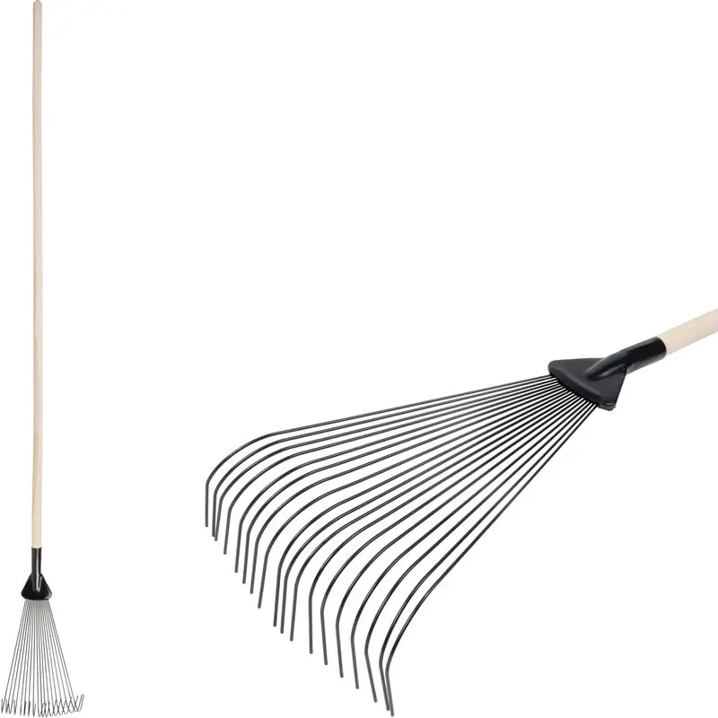 Grebla R115.WH, 18 lamelara, in forma de evantai, pentru frunze, cu maner Transport gratuit