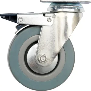 Transport gratuit Roata pivotanta cu frana 100mm, 87383
