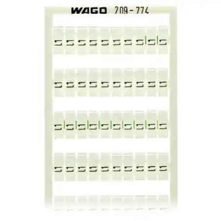 WSB marking card; as card; MARKED; L1 (100x); not stretchable; Vertical marking; snap-on type; white Wago Super ofertă