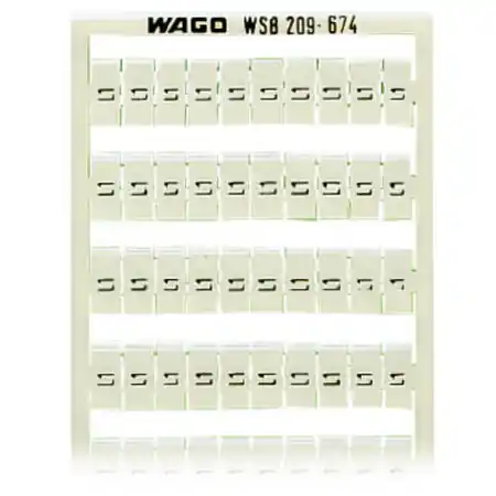 Cel mai vândut WSB marking card; as card; MARKED; L1 (100x); not stretchable; Vertical marking; snap-on type; white Wago
