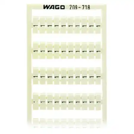 WSB marking card; as card; MARKED; 1 / 2 (50 each); not stretchable; Vertical marking; snap-on type; white Wago Premium
