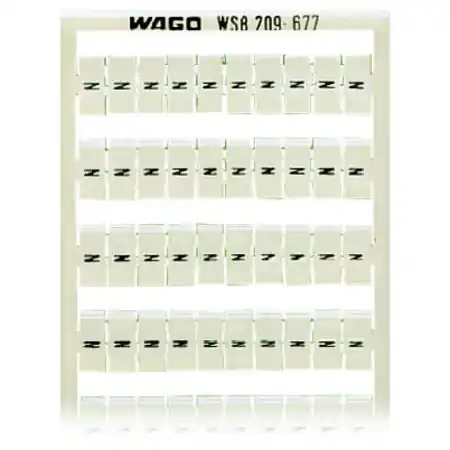 Promoție WSB marking card; as card; MARKED; N (100x); not stretchable; Vertical marking; snap-on type; white Wago