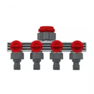 Conexiune cvadrupla pentru furtun / robinet irigat gazon / gradina1/2"-3/4"-1" Reduceri