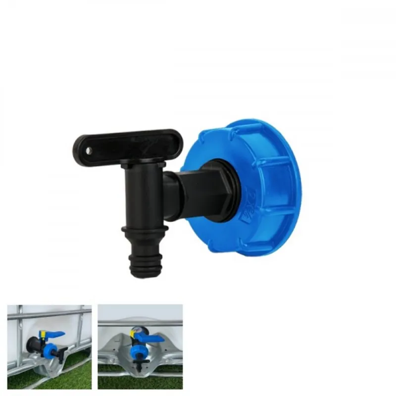 Comandă acum Supapă din plastic cu set IBC de reducere GW S60x6 /GZ 2";x 3/4"; plastic filetat KLC