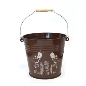 Găleată emailată 10l /28cm fără capac, decor păsări maro KLC Cumpără online