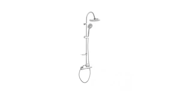 Baterie dus termostatica cu set dus fix si para dus mobila, Ferro Trinity, set 2 in 1 Reducere extra