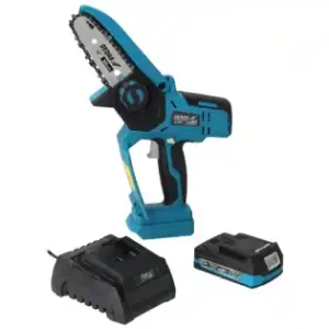 Mini drujba electrica crengi cu acumulator 18V 2Ah (ACUMULATOR+INCARCATOR INCLUS), lama 10cm, Dedra SAS+ALL Livrare rapidă