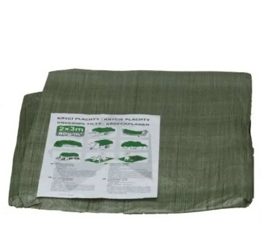 Calitate înaltă Foaie de acoperire 2x3 m verde cu plasă STANDARD