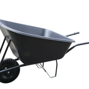 Roabă de grădină roată solidă 210 l corp din plastic Retur ușor