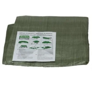 Foaie de acoperire 4x6 m verde cu plasă STANDARD KLC Retur ușor