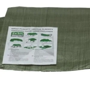 Cumpără online Foaie de acoperire 3x4 m verde cu plasă STANDARD