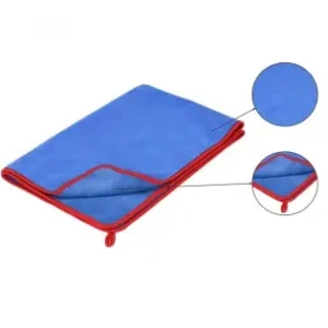 Prosop PREMIUM mare microfibra soft, pufos, 60 x 90cm, albastru, ideal uscare auto, 450 g/m², Dedra Livrare expres