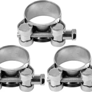 Set 3 cleme zincate cu surub, 29-31/20mm 73792 Retur ușor