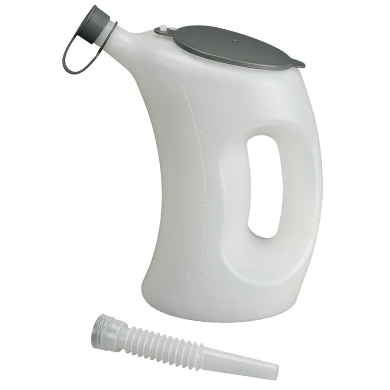 Calitate înaltă Cană gradată, cu capac - FLA-PE, albă, transparentă, 2 l 07 622