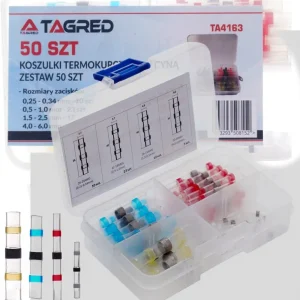 Set de manșoane termocontractabile cu staniu, 50 bucăți TA4163 Reducere