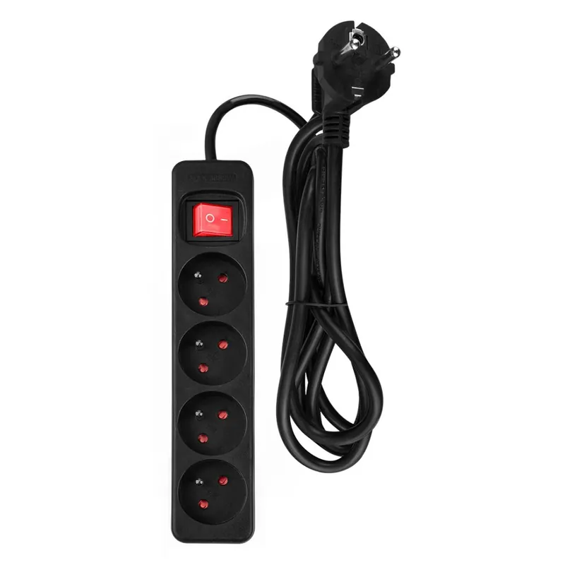 Cablu prelungitor 1,5 m, 3x1,5 mm2, 4G, negru, ON/OFF 90-184 Cel mai vândut