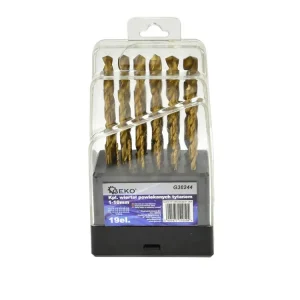 Burghie pentru metal 1-10 mm, 19 buc., HSS TiN G38244 Reduceri