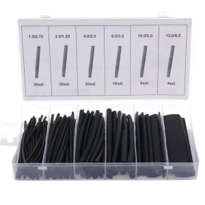 Set de manșoane termocontractabile, 100 bucăți, negru TA4160 Ofertă de sezon