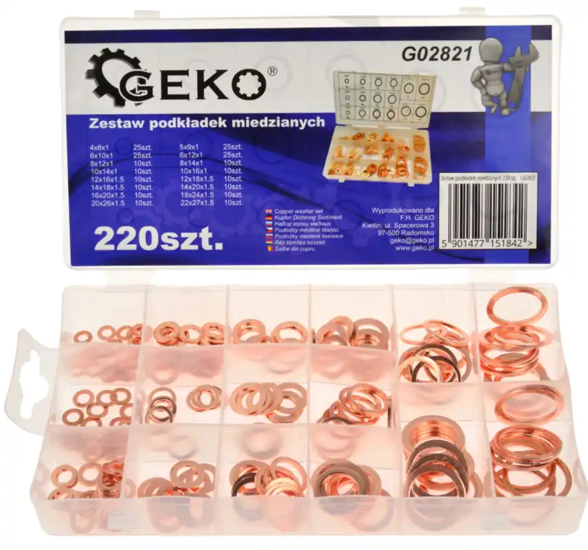 Set de șaibe de cupru 220buc G02821 Mai ieftin