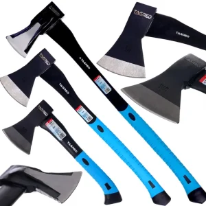 Set de 3 topoare cu mâner din fibră de sticlă, topor, universal, pentru despicat TA1415 Cumpărături sigure