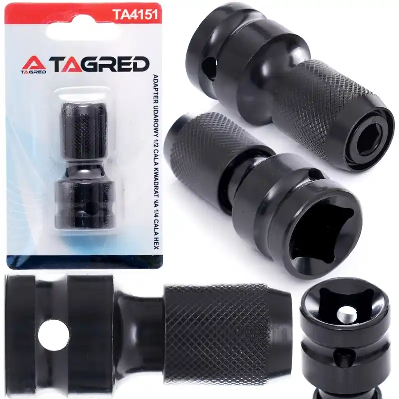 Super ofertă Adaptor de impact pentru cheie – adaptor de la 1/2" pătrat la 1/4" HEX TA4151