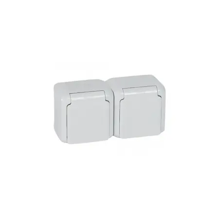 2 x 2P+E Priza standard Francez pentruix - surface mounting - 16 A 250 V~ -gri Legrand* Ofertă limitată