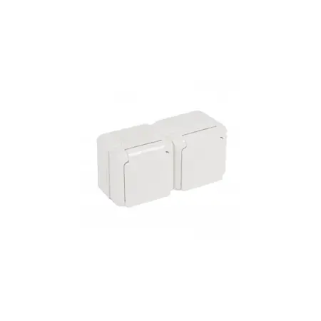 Promoție 2 x 2P+E Priza standard Francez pentruix - surface mounting - 16 A-250 V~ - alb Legrand*