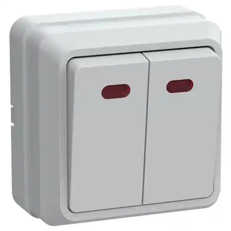 VS20-2-1-OB SelectorDubla -butonwith the indicator10A OKTAVA (Alb) Iek Transport gratuit