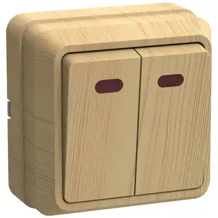 Super ofertă VC20-2-1-OS Dubla -butonSelectorwith an indicator 10A OKTAVA (pine) Iek