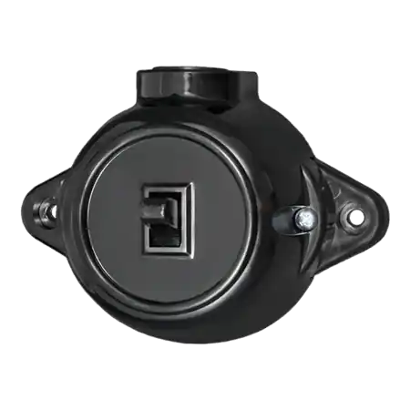 Aparataj clasic aparentPUSH LIGHT SWITCH 10А 250V BLACK Elmark Ofertă specială