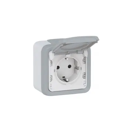 Transport gratuit priza Plexo IP55 - German standard - 16 A - 2P+E - surface mounting - gri Legrand*