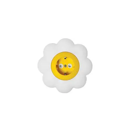 Transport gratuit Priza schuko 16a galben-alb floare Metalka Majur