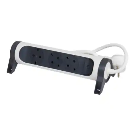Ultima șansă PRELUNGITOR SCHUKO 3X2P+T PREMIUM ROTATIV SI FIXABIL 1,5M 1,5MM2 ALB/NEGRU Legrand*