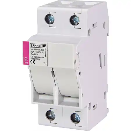 Vezi acum Soclu bipolar pentru sigurante fuzibila curent continuu EFH 10 DC 2p EFH 10 DC 2p Eti