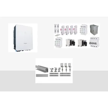 Transport gratuit Sistem fotovoltaic trifazat complet 5 kW pentru acoperis tabla – Pachet materiale TRV