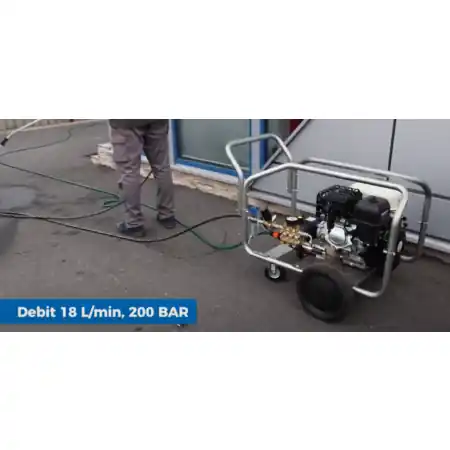 Aparat de spalat cu presiune1820 MTE200 bari, 18 L/min, motor benzina 15CP TRV Ofertă limitată