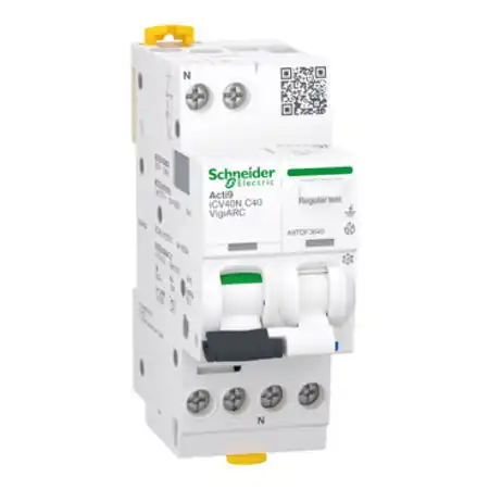 Acti9 AFDD, Intreruptor automat diferential, detectie arc electric, iCV40N, 1P+N, curba C, 40A, 6kA, 30mA tip A-SI, VigiARC RCBO Schneider Reducere de preț